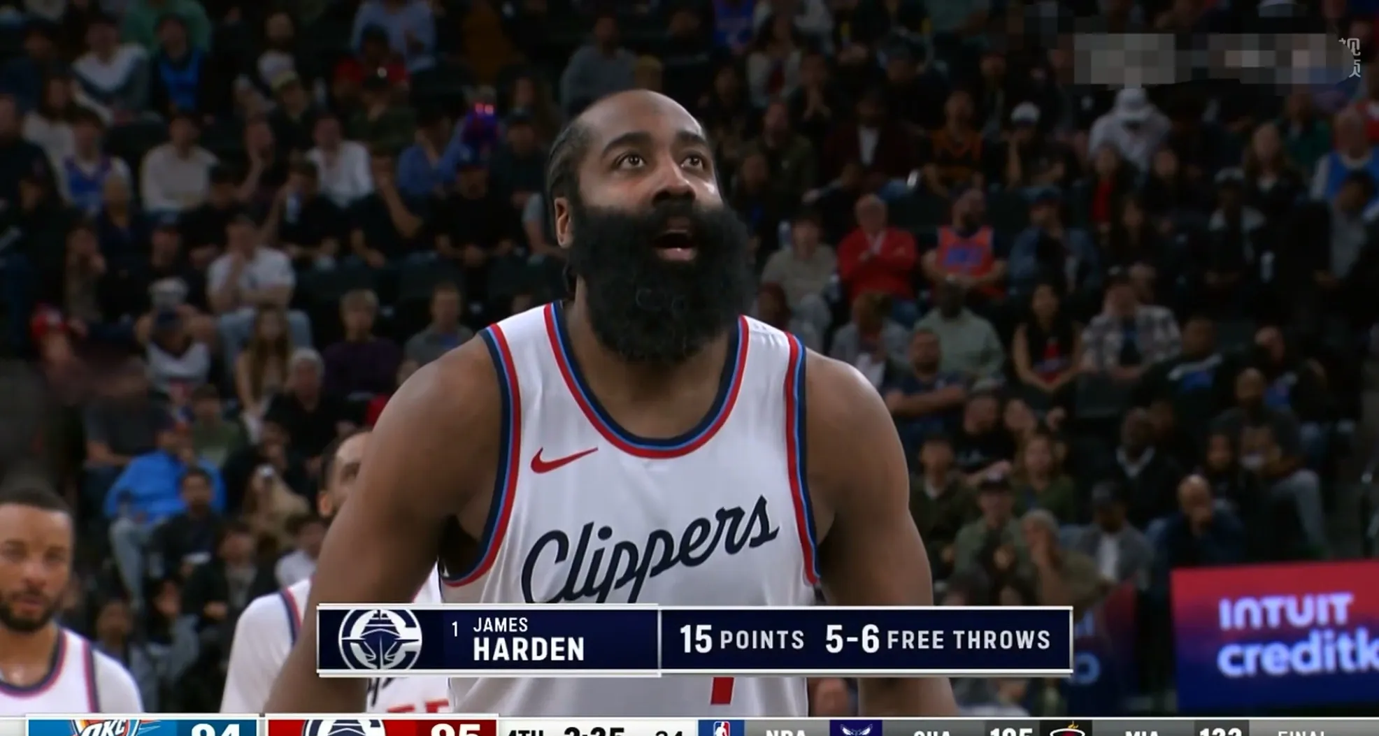 「篮网力克快船，哈登示好状态」